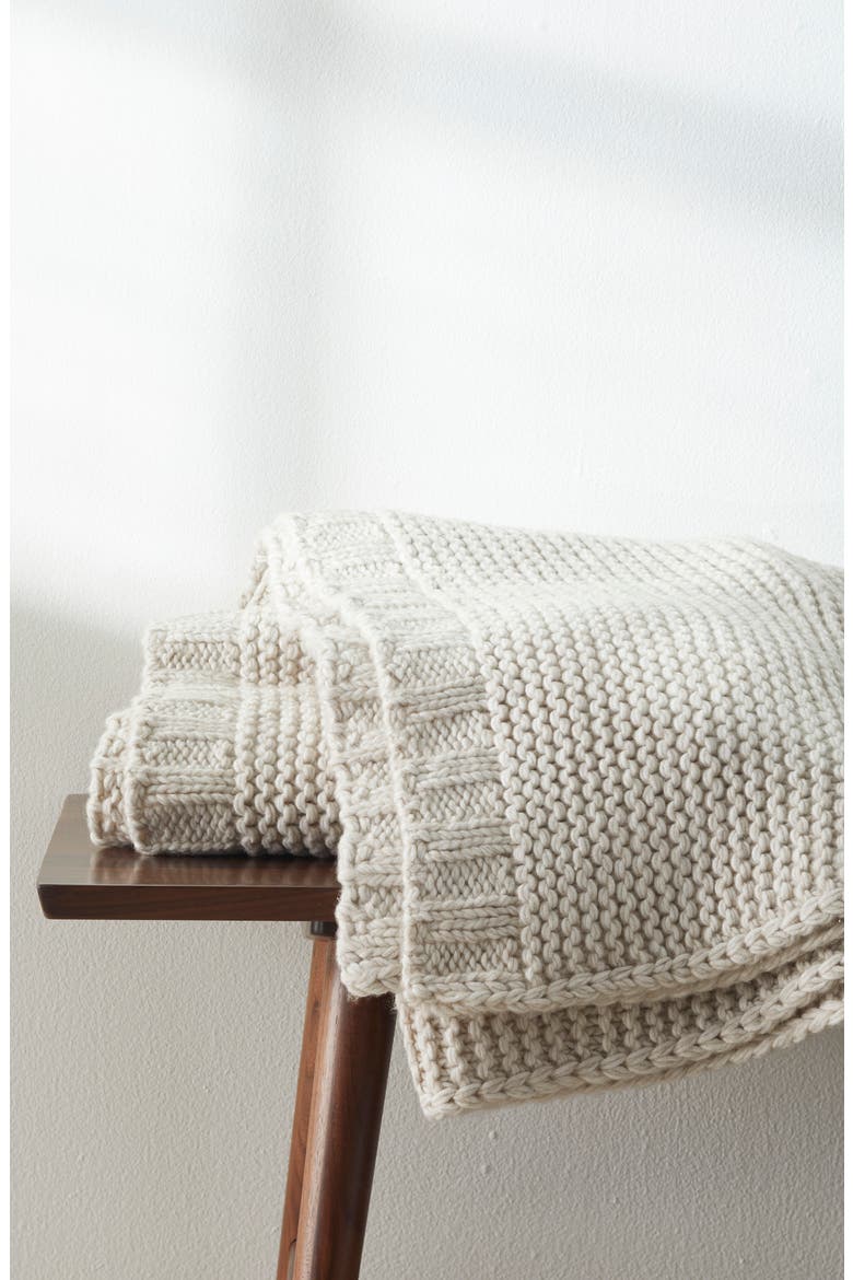 Heathered Knit Throw Blanket, Alternate, color, GREY VAPOR