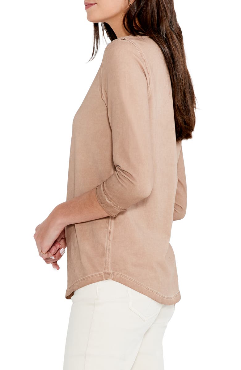 NZT by NIC+ZOE Rolled V-Neck Top, Alternate, color, 