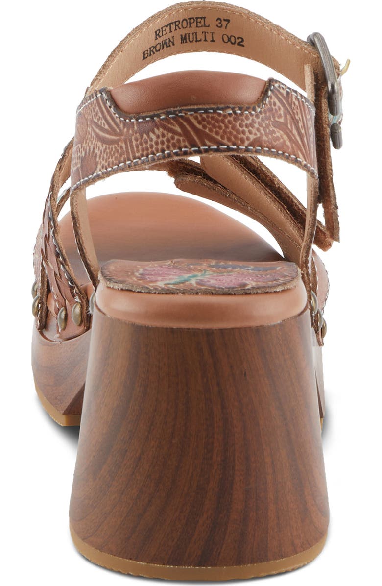 L'Artiste by Spring Step Retropel Ankle Strap Platform Sandal, Alternate, color, Brown Multi