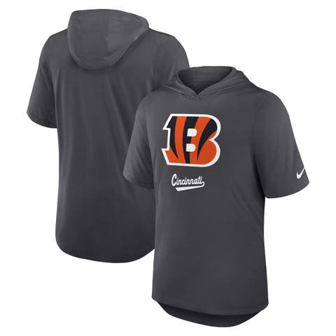 Men's Nike Anthracite Cincinnati Bengals Tri-Blend Performance Hoodie T-Shirt