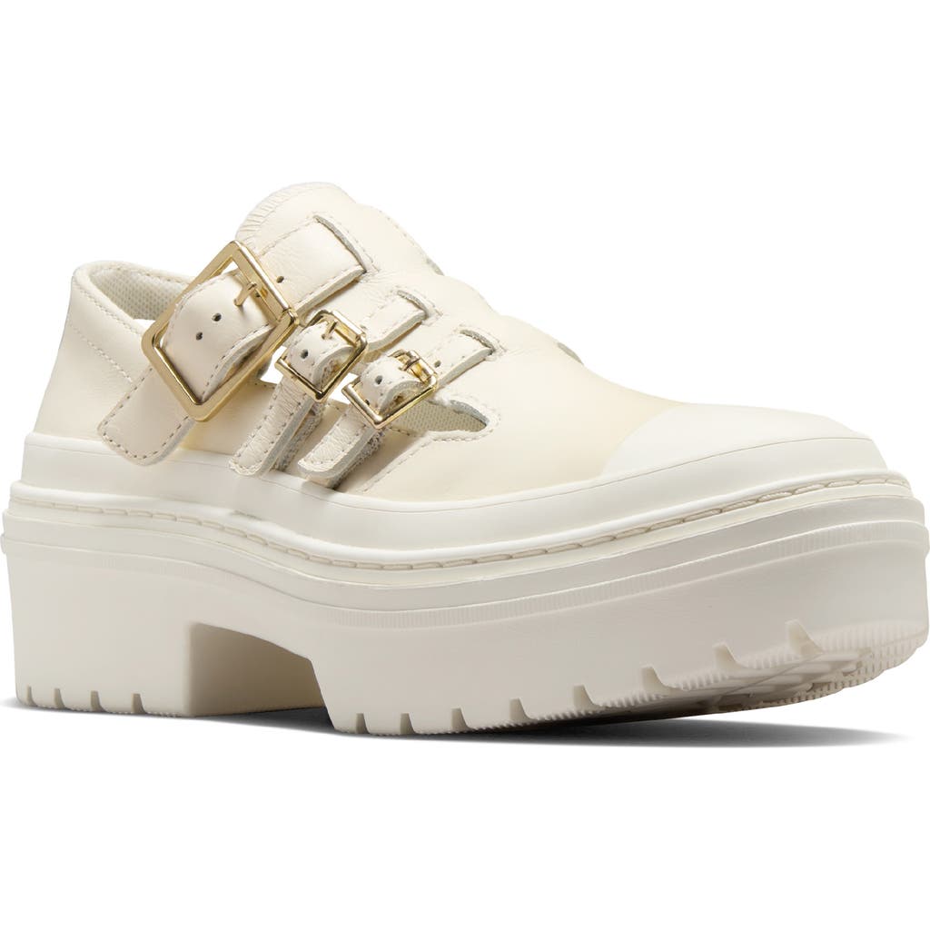 Shop Converse Chuck Taylor® All Star® Lugged Heel Platform Mary Jane In Egret/egret/gold