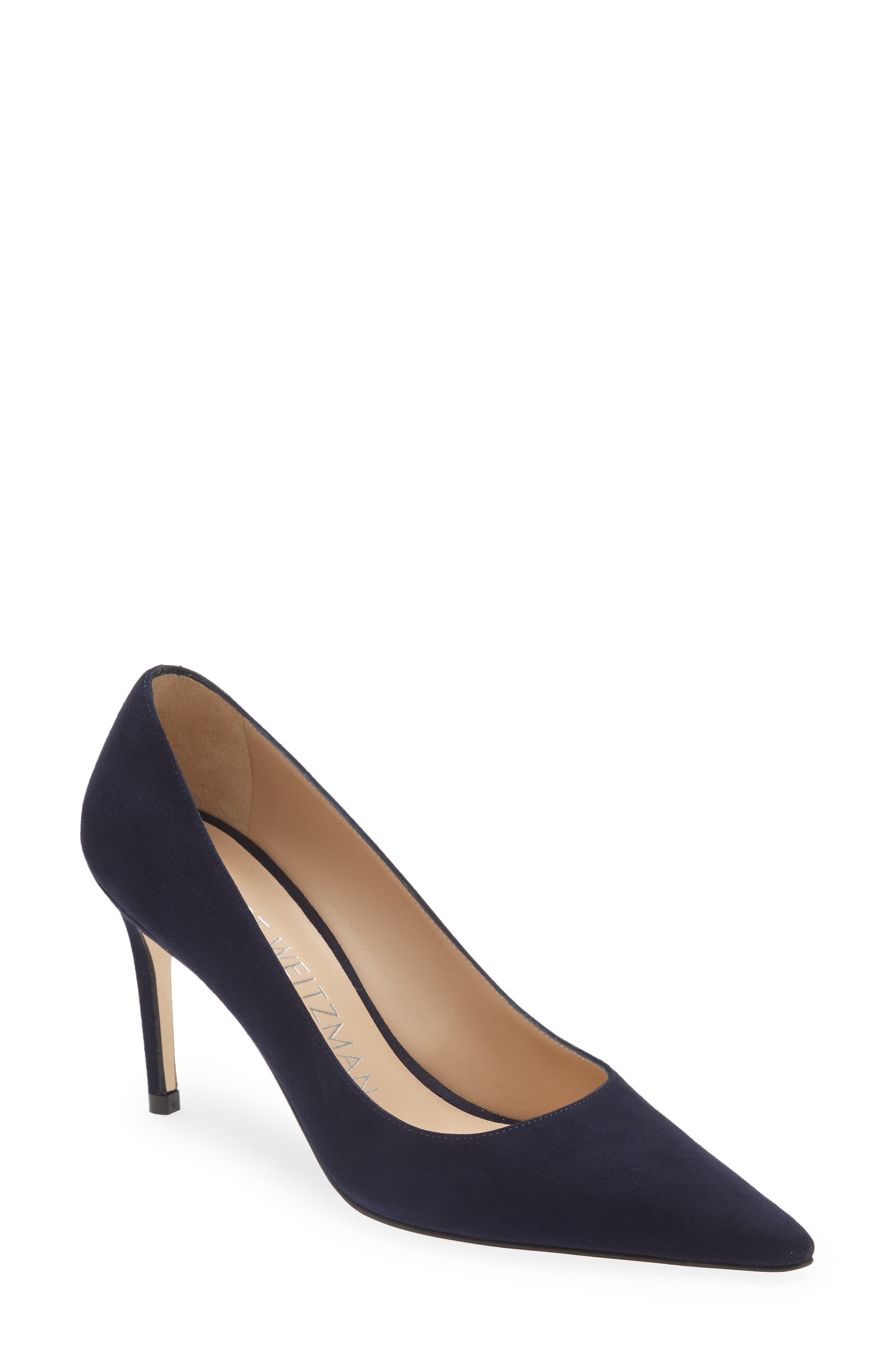 Stuart Pointed Toe Pump, Main, color, NICE BLUE SUEDE