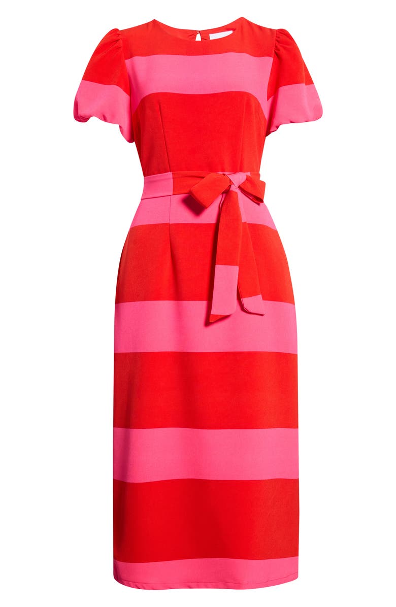 SUGARLIPS Lolli Stripe Senidy Puff Sleeve Dress, Alternate, color, 
