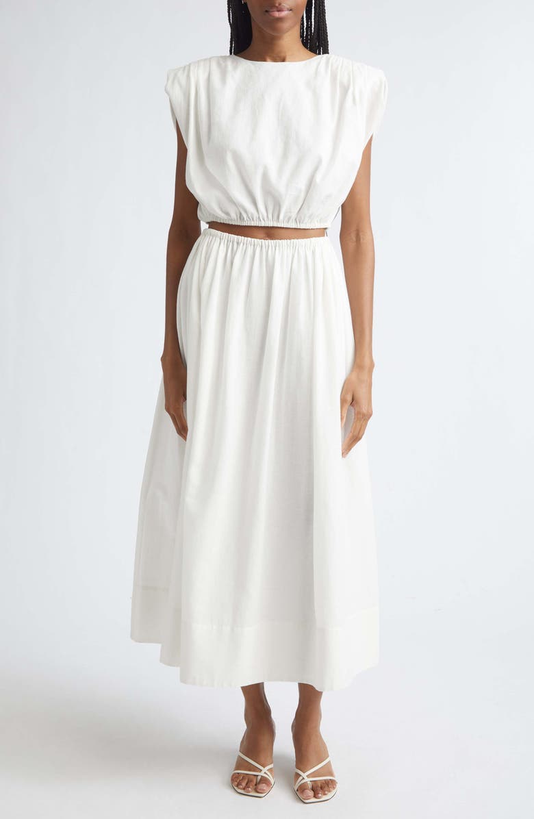 Toccin Imogen Linen & Cotton Skirt, Alternate, color, 
