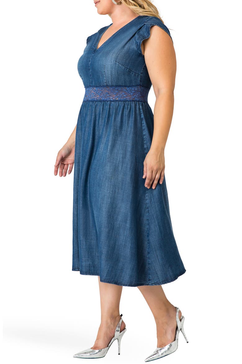 Rosaleen A-Line Dress, Alternate, color, NAVY