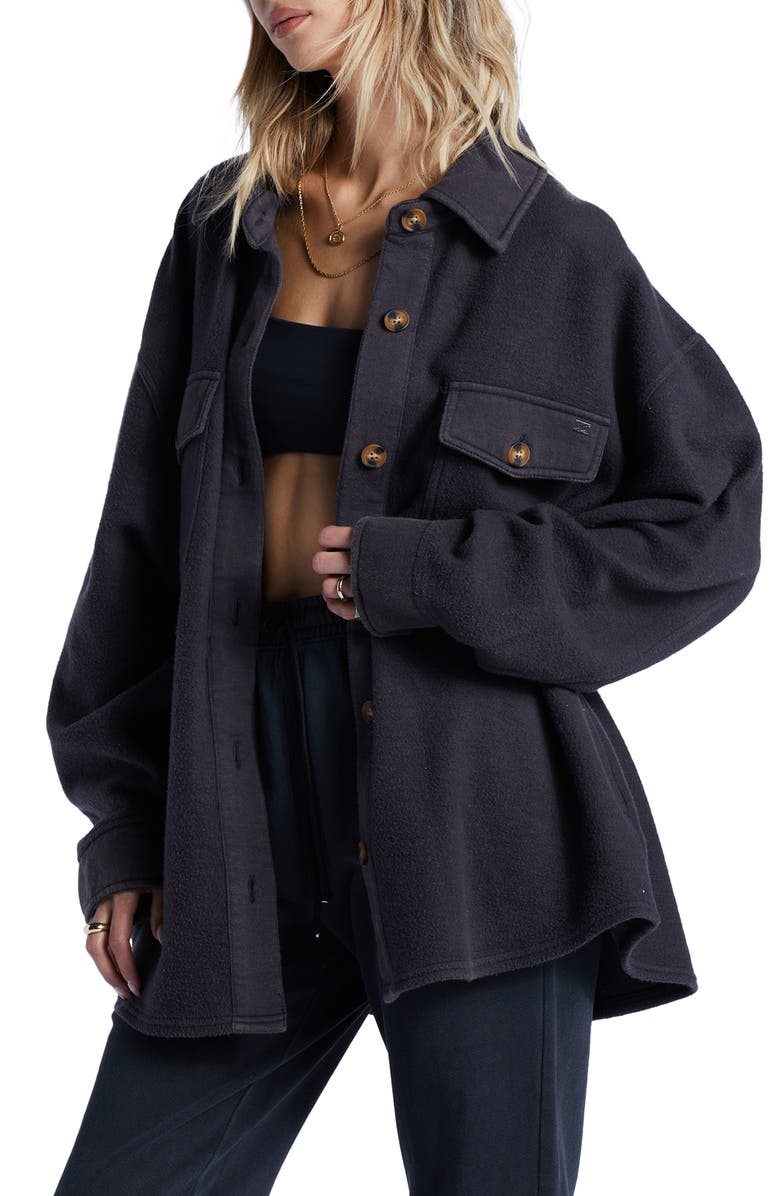 Billabong Any Time Fleece Shacket, Alternate, color, 