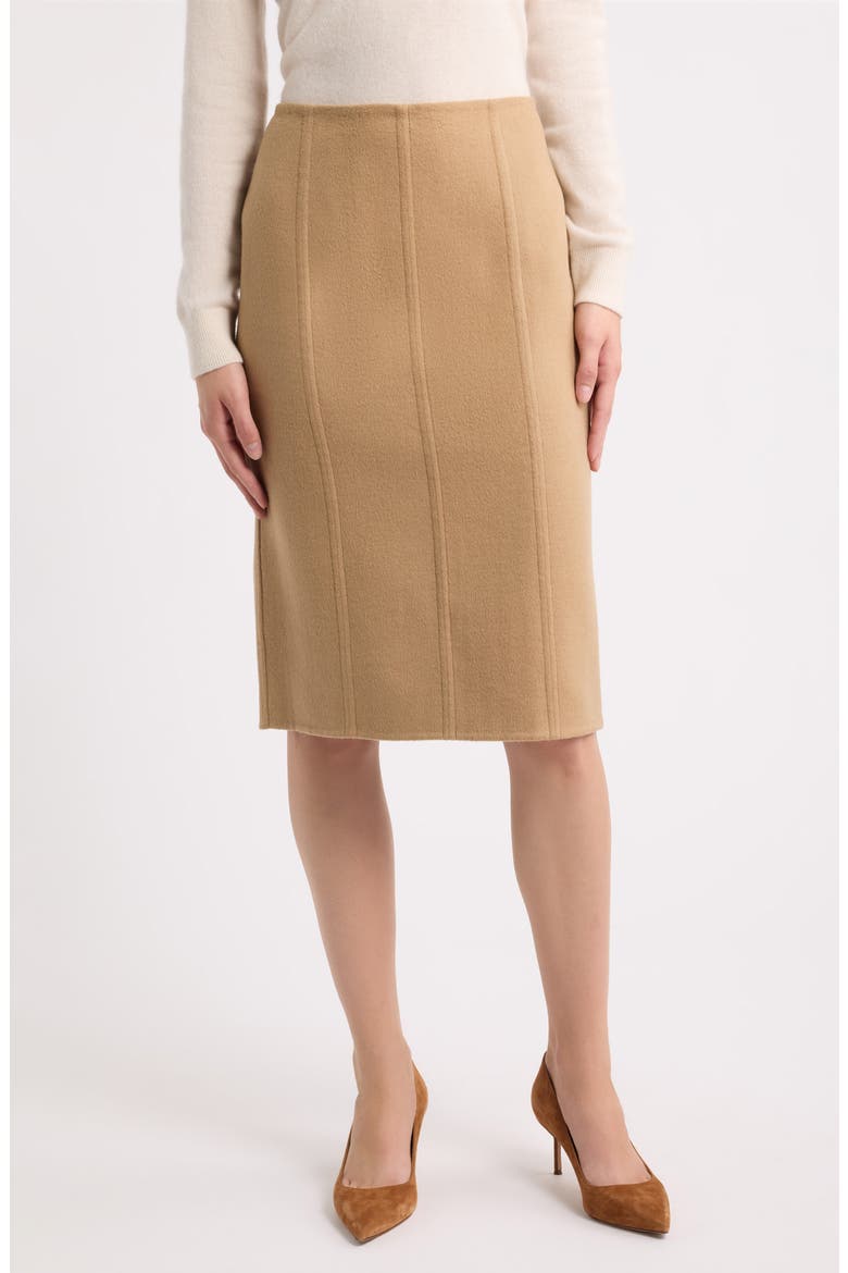 Midi Pencil Skirt, Main, color, CAMEL BEIGE
