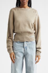 Haikure Marcy Ripped Wool & Cotton Sweater