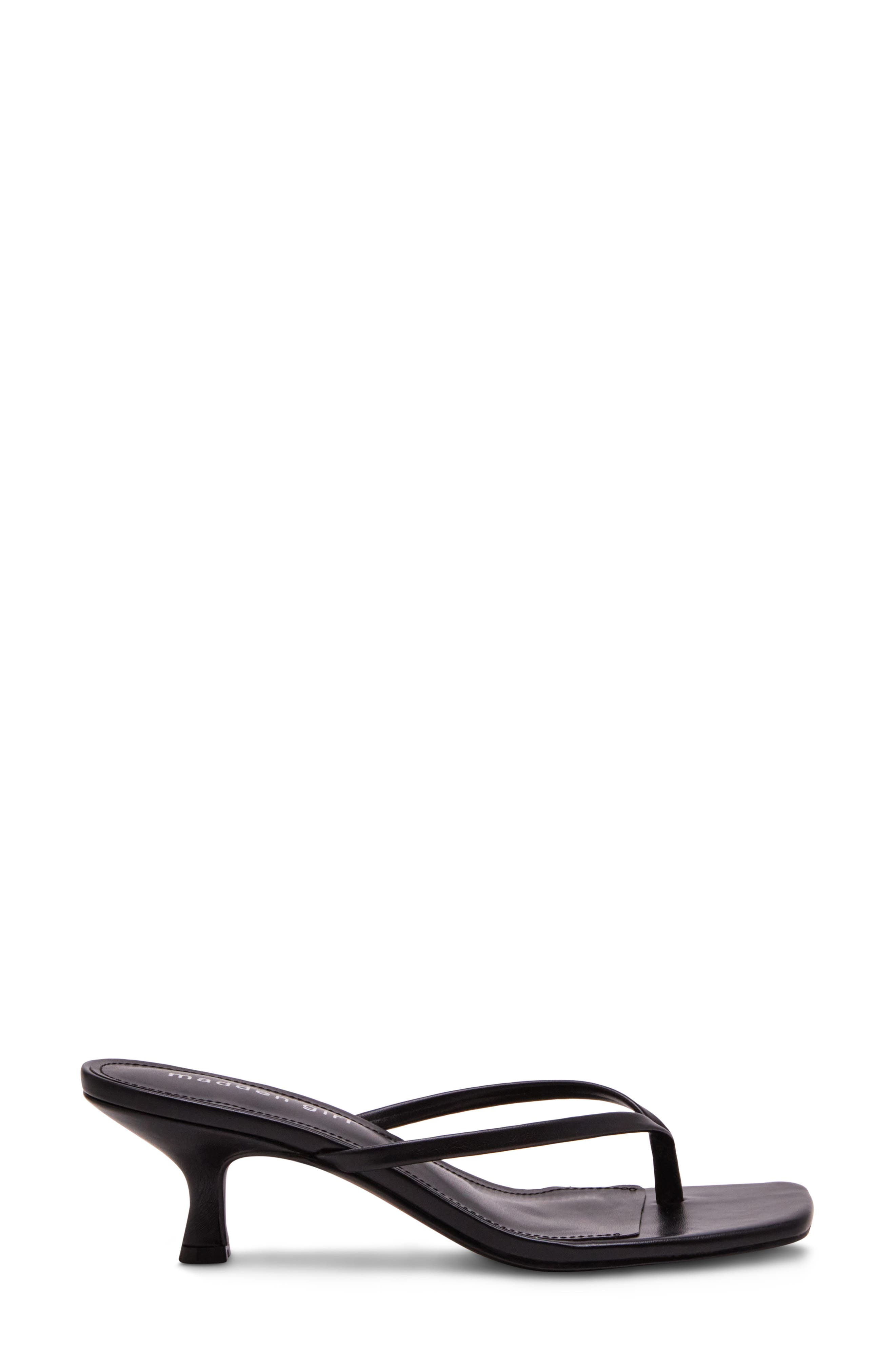 Madden Girl <p>Charlenne Kitten Heel Thong Sandal (Women)</p>, Alternate, color, Black Paris