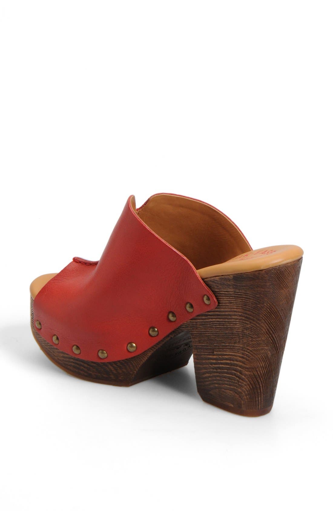 'Deanna' Open Toe Mule, Alternate, color, RED