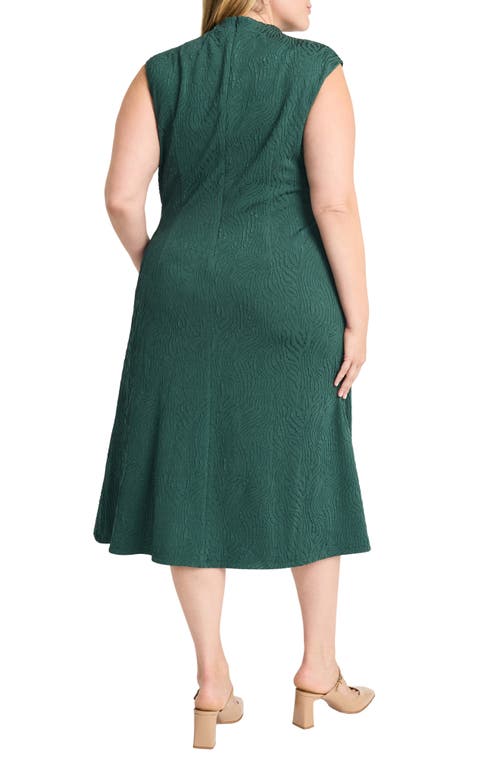 Maggy London Side Shirred Sleeveless Midi Dress