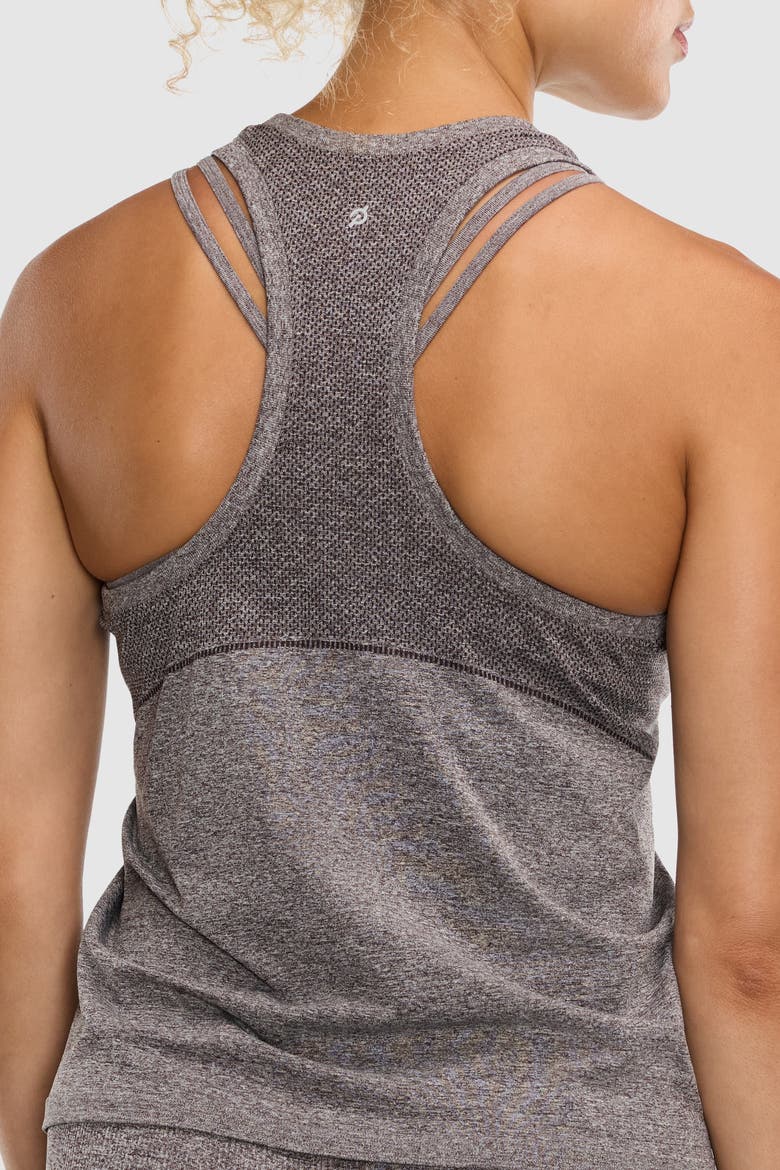 Seamless Melange Tank, Alternate, color, Cocoa