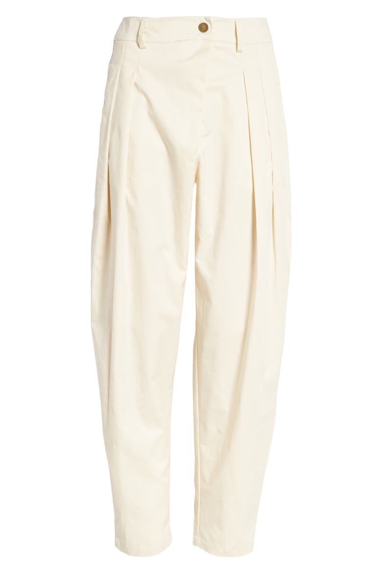 Tapered Cotton Trousers, Alternate, color, BEIGE