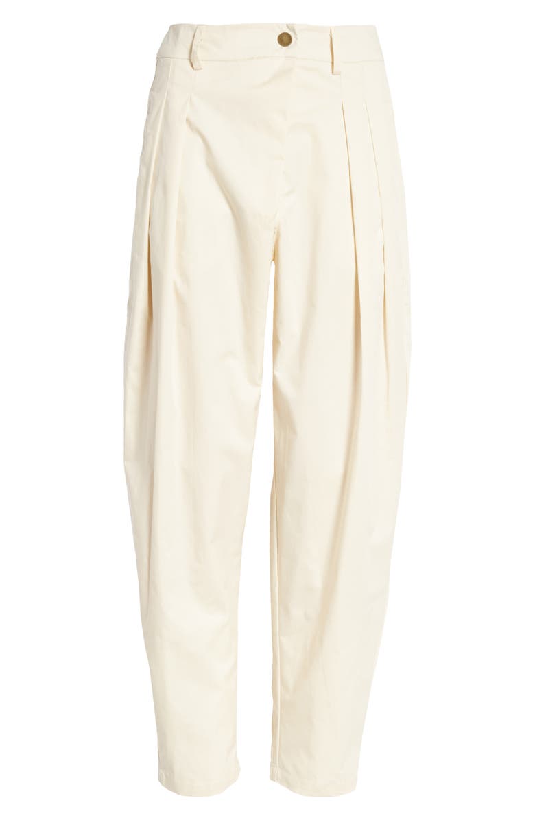 Amy Lynn Tapered Cotton Trousers, Alternate, color, Beige