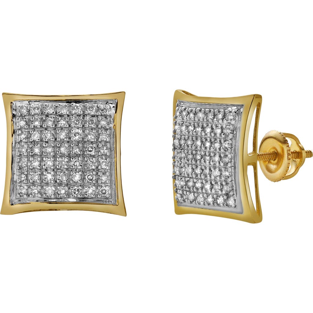 Luvmyjewelry Arrepio 10k Yellow Gold Diamond Unisex Earrings In 10k Yellow Gold