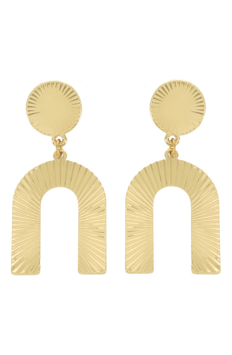 Panacea Starburst U Drop Earrings, Main, color, 