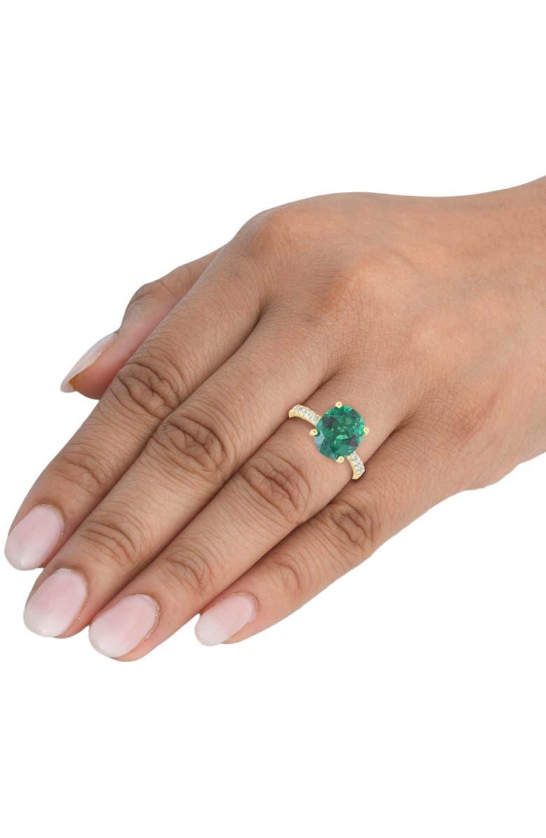 Bliss Diamond Emerald & Diamond 3/8 ct Ring 14k Gold Lab Grown, Alternate, color, 