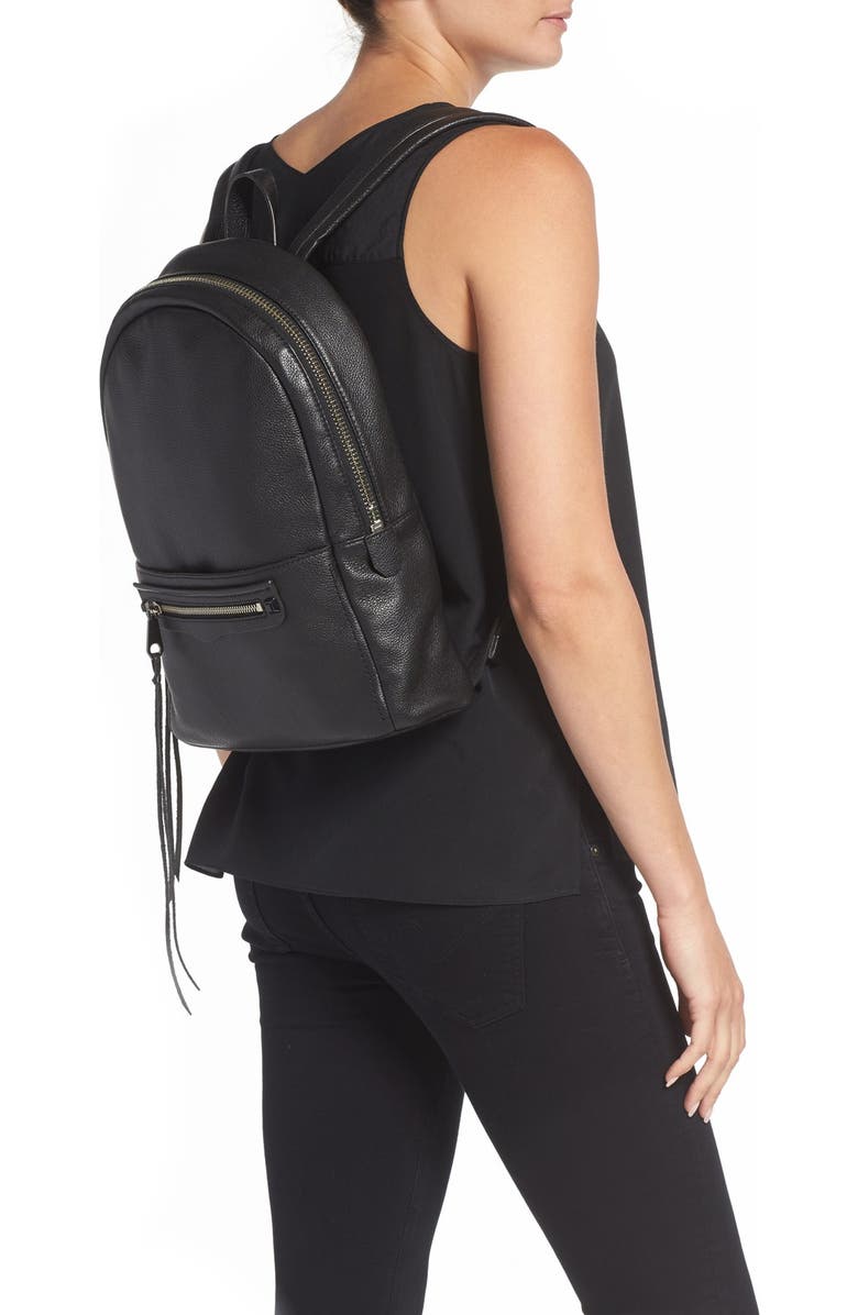 Rebecca Minkoff 'Always On Regan' Leather Backpack, Alternate, color,