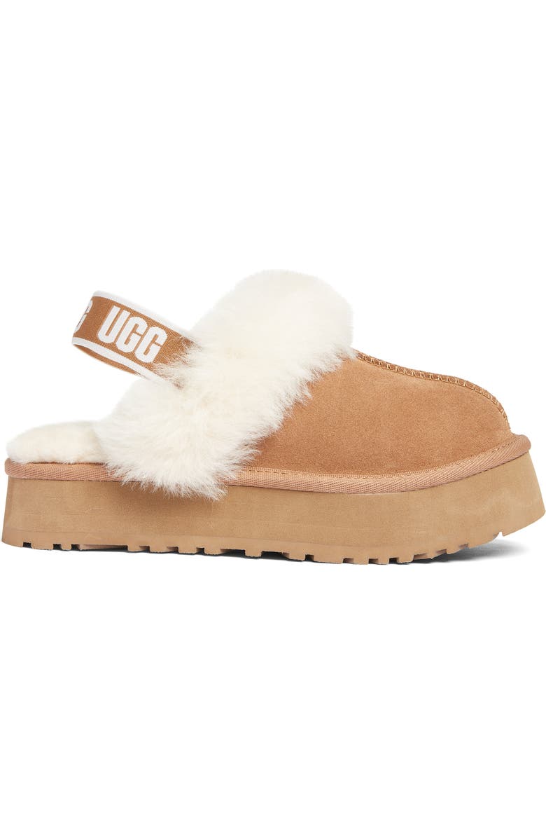 UGG<sup>®</sup> Kids' Funkette Genuine Shearling Slipper, Alternate, color, Chestnut
