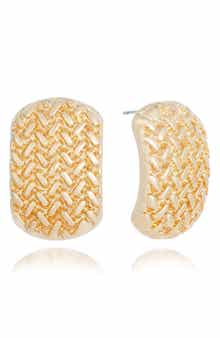 Ettika Woven Half Hoop Earrings