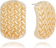 Ettika Woven Half Hoop Earrings