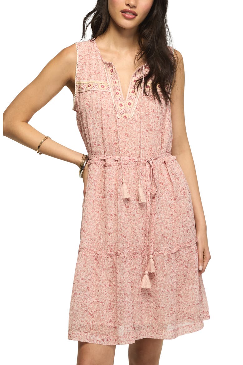 Floral Embroidery Minidress, Alternate, color, BLUSH FLORAL