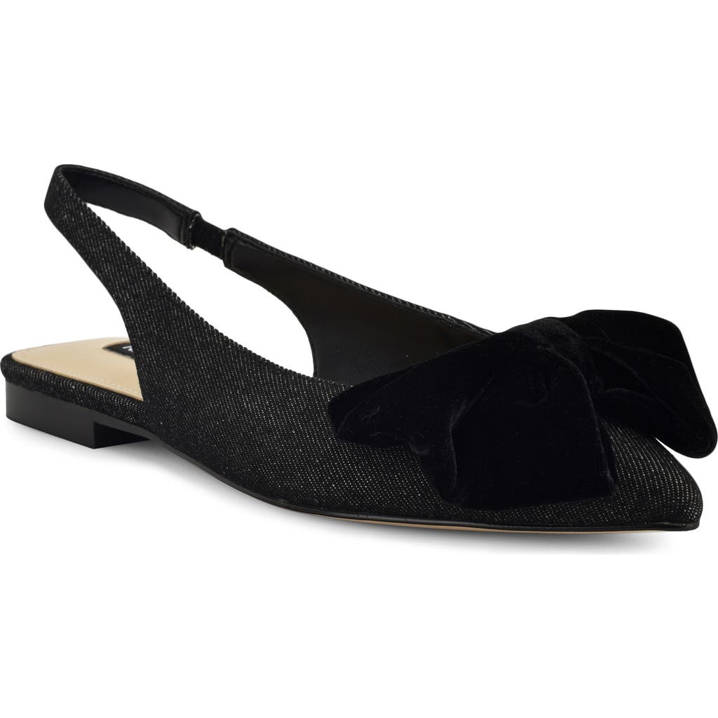 Nine West Daylo 7 Womens Knit Slip On Heels In Black 001