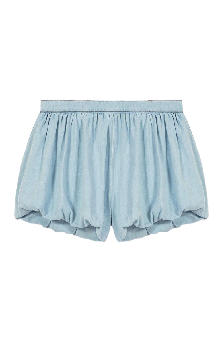 maje Chambray balloon skort, Alternate, color, Blue Sky
