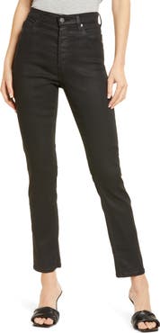 AG Alexxis Coated Slim Straight Leg Jeans