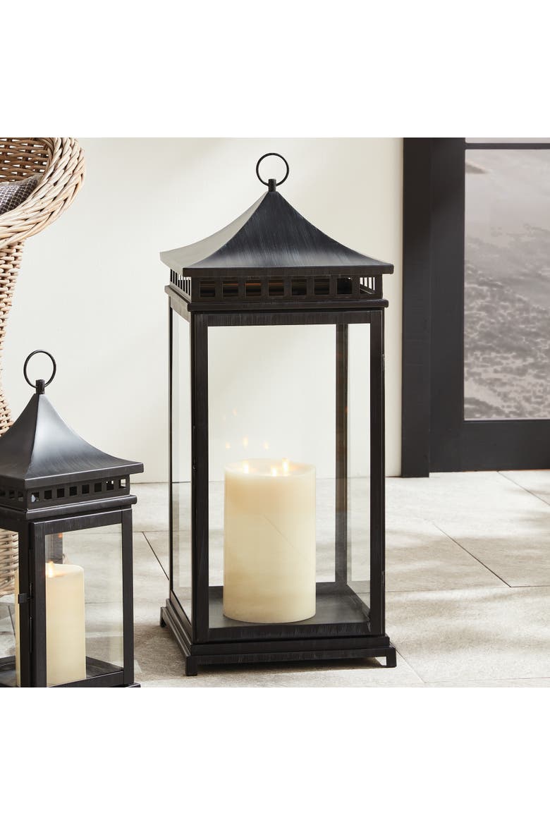 Kito Outdoor Lantern Candle Holder Large, Alternate, color, Black