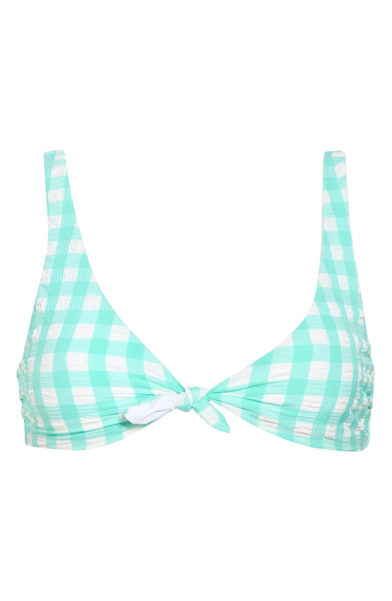 Vitamin A<sup>®</sup> Lou Bikini Top, Alternate, color, Seafoam Gingham
