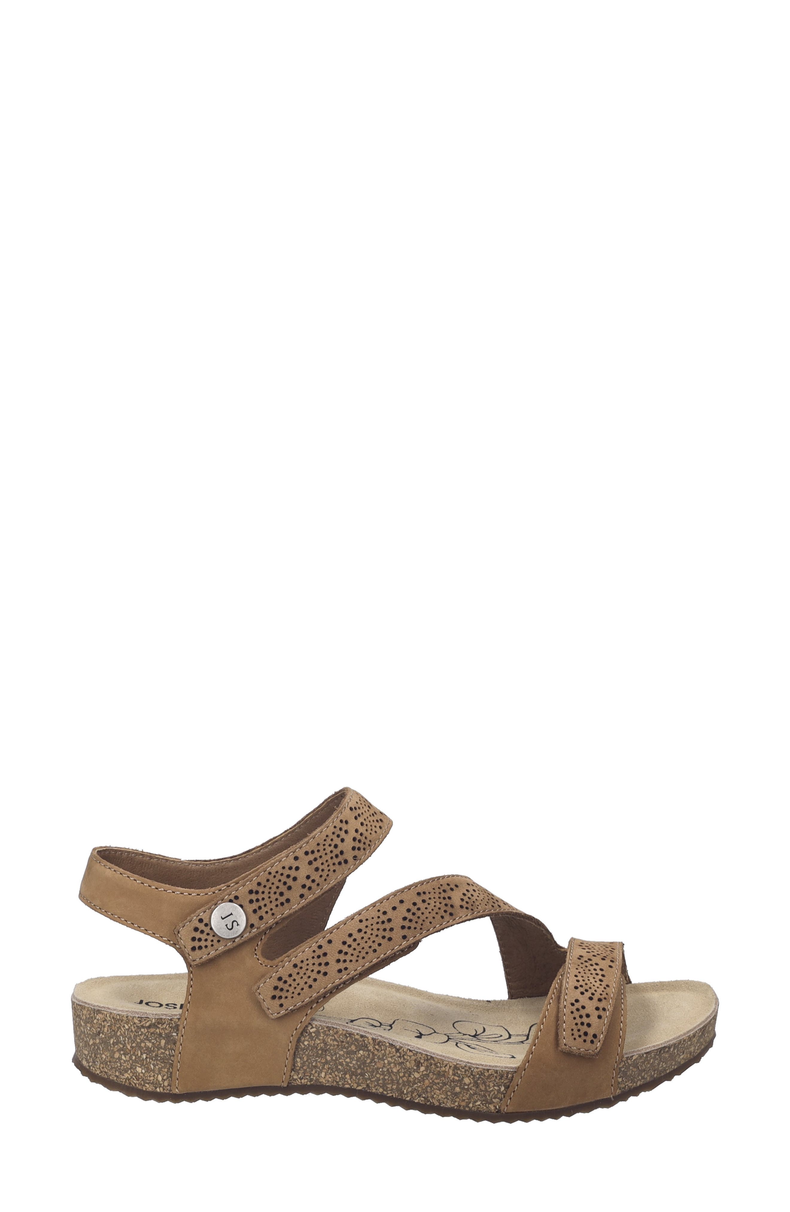 Josef Seibel Tonga 78 Ankle Strap Platform Wedge Sandal, Alternate, color, Nuss