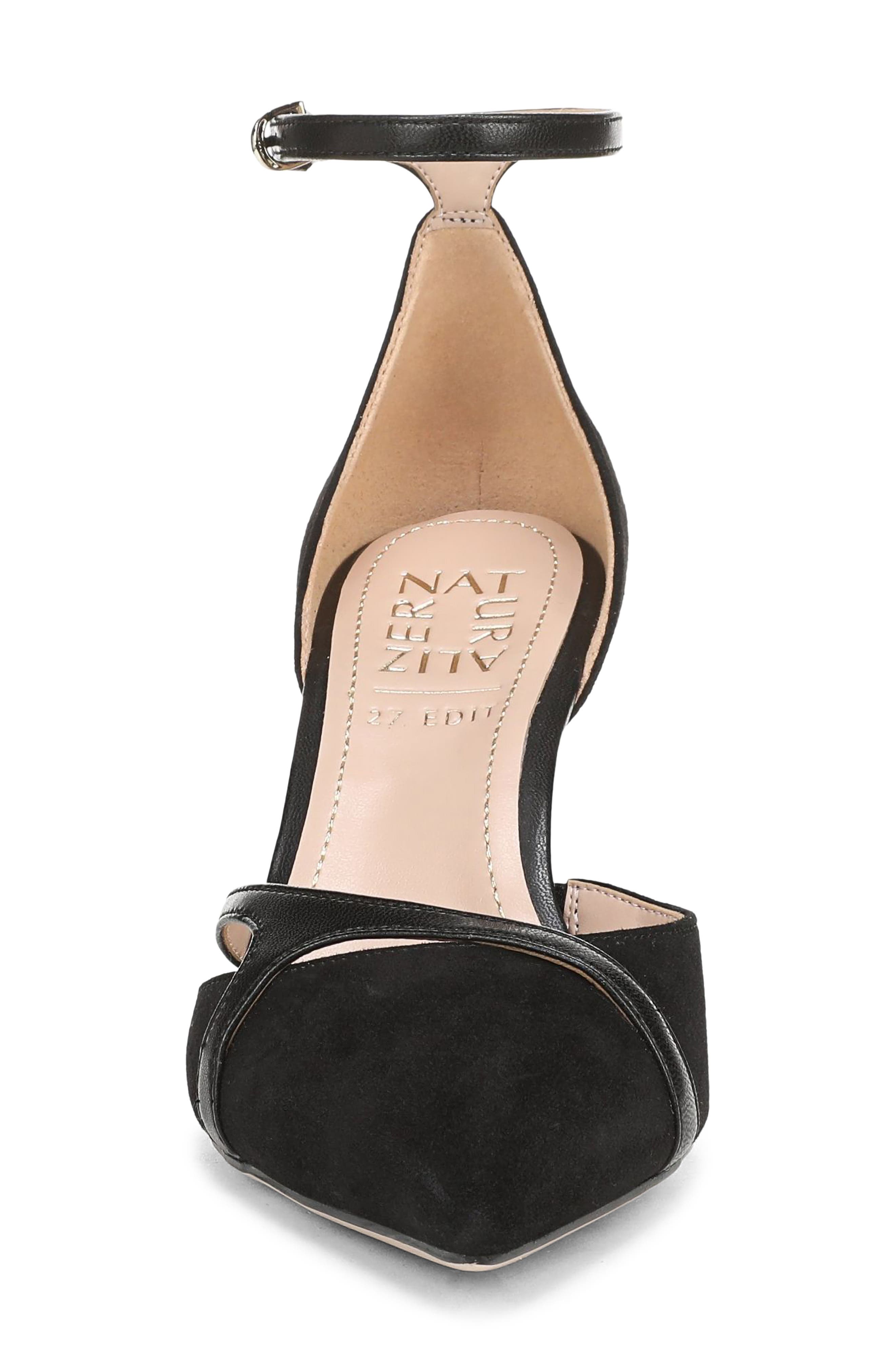 Bliss Pointed Toe d'Orsay Pump, Alternate, color, BLACK SUEDE