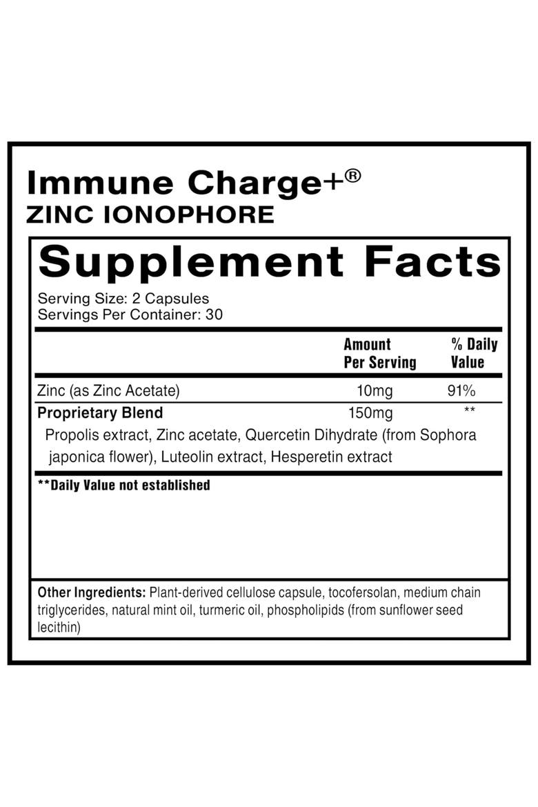 Immune Charge Zinc Ionophore Quercetin and Luteolin Supplement, Alternate, color, None