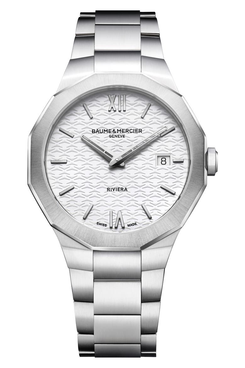 Riviera 73 Bracelet Watch, 39mm, Main, color, WHITE