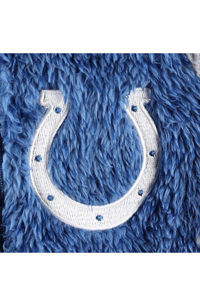 Outerstuff Newborn & Infant Royal/Gray Indianapolis Colts Game Nap Teddy Fleece Bunting Full-Zip Sleeper, Alternate, color, 