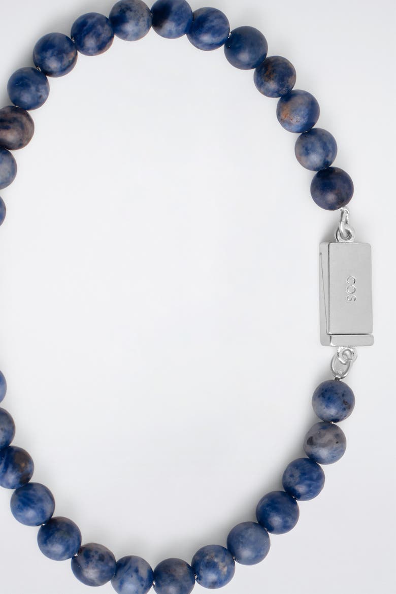 Beaded Stone Bracelet, Alternate, color, BLUE
