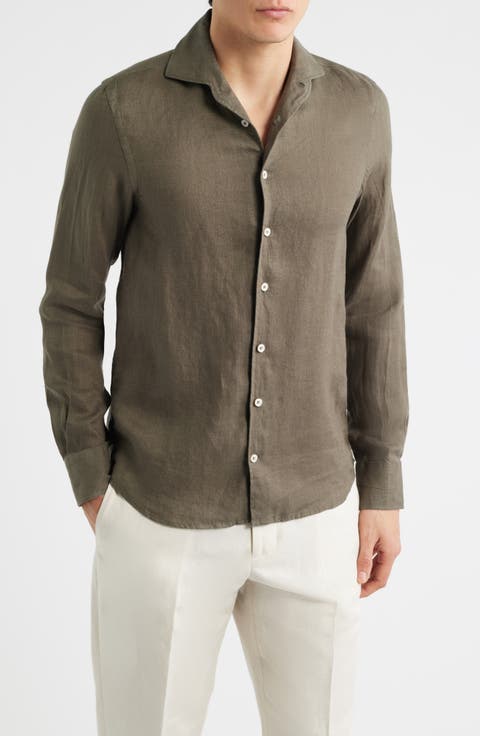Seaside Linen Button-Up Shirt