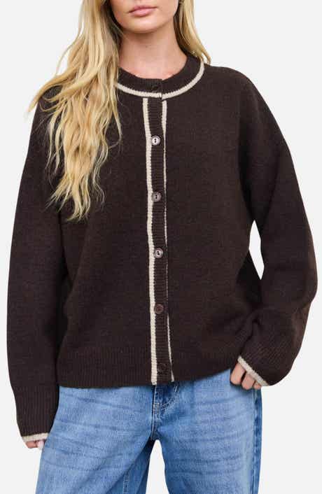 Contrast Trim Cardigan