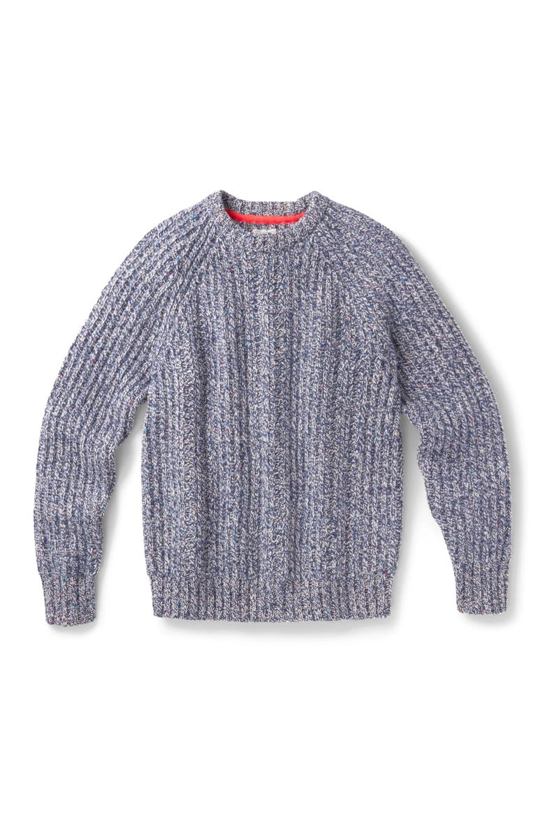 Gunby Rib Crew Neck Sweater, Alternate, color, Blue Twist