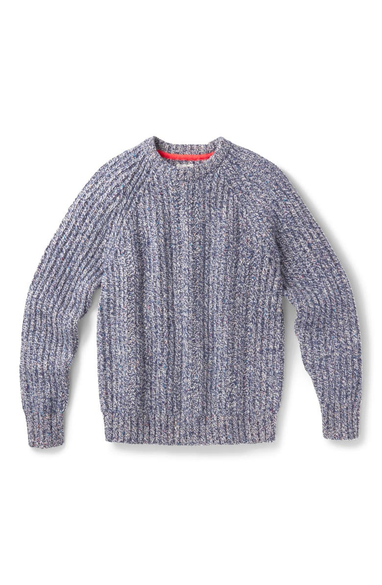Aubin Gunby Rib Crew Neck Sweater, Alternate, color, Blue Twist