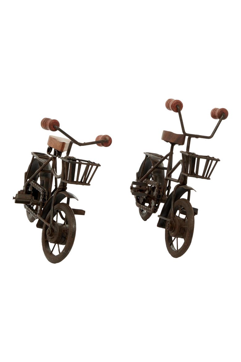 Set of 2 Bike Sculptures, Alternate, color, BLACK