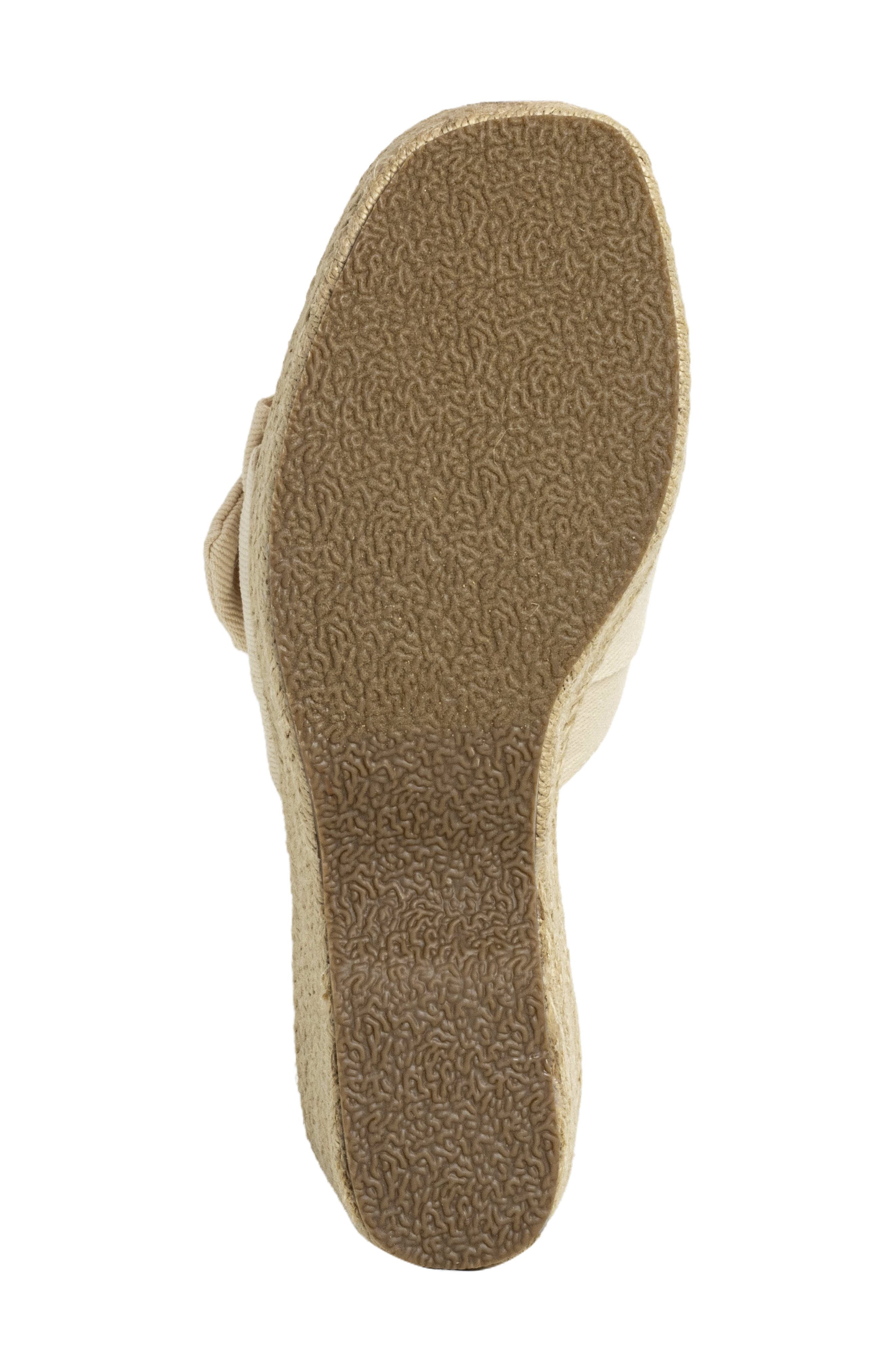 Ingrid Platform Espadrille Slide Sandal, Alternate, color, BONE