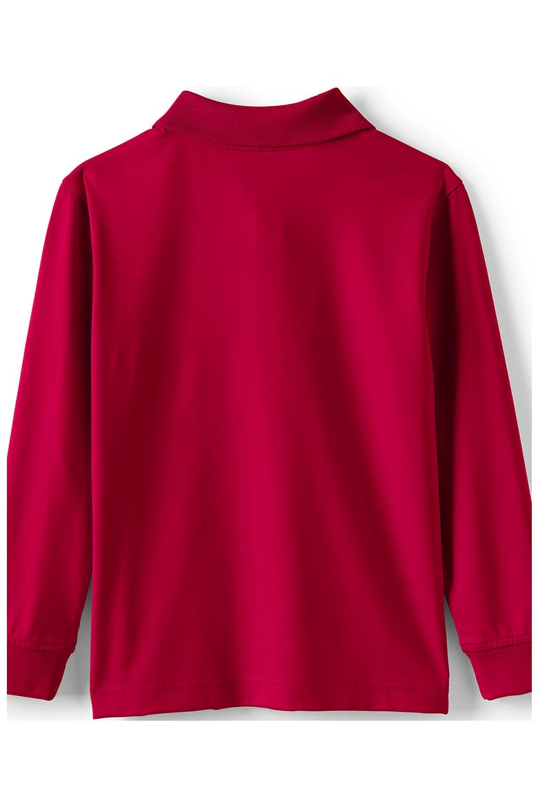 School Uniform  Long Sleeve Rapid Dry Polo Shirt, Alternate, color, Red