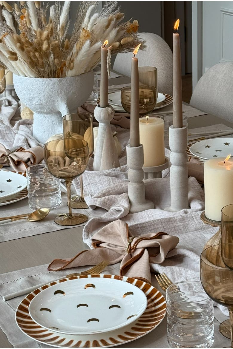 Bleached Taper Candle Holder, Alternate, color, Whitewash