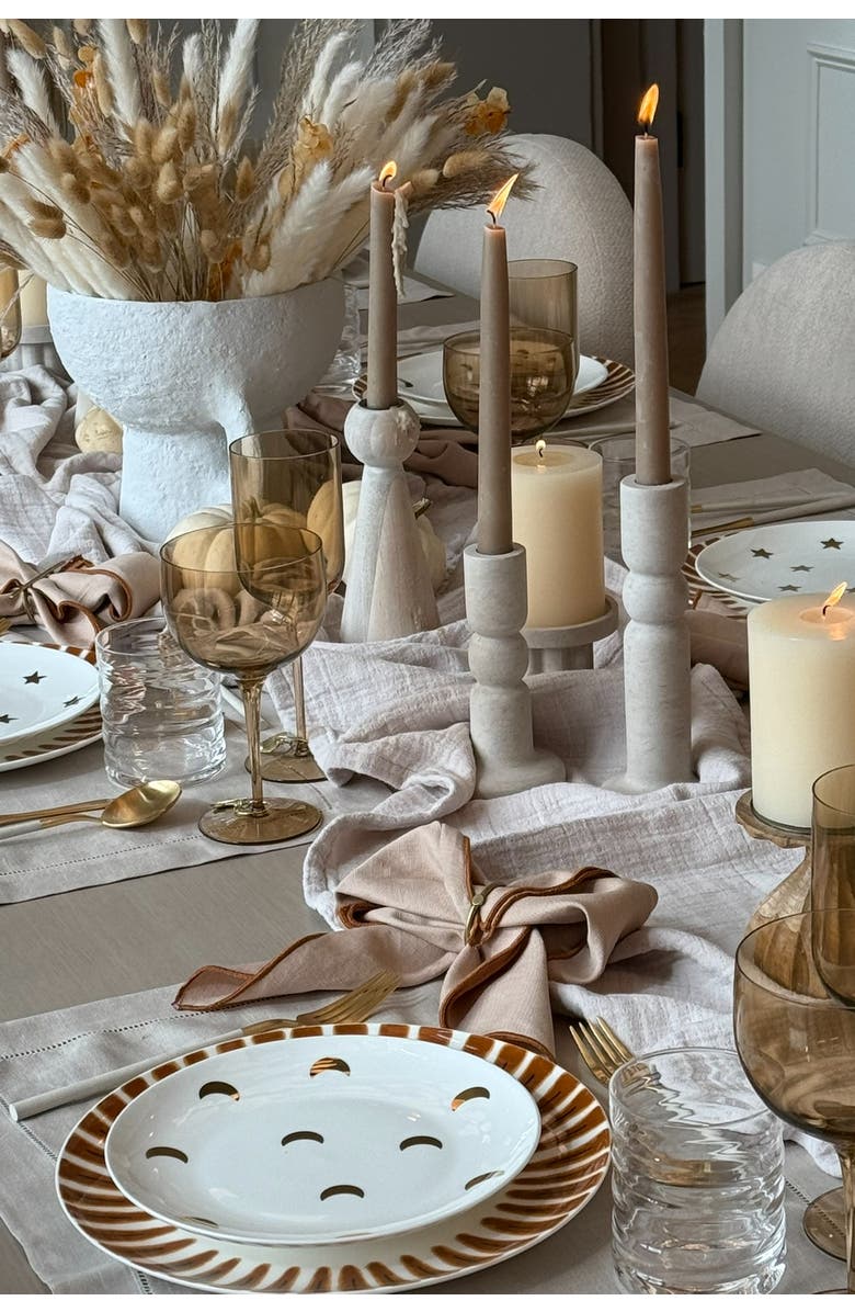 House of Revelry Bleached Taper Candle Holder, Alternate, color, Whitewash