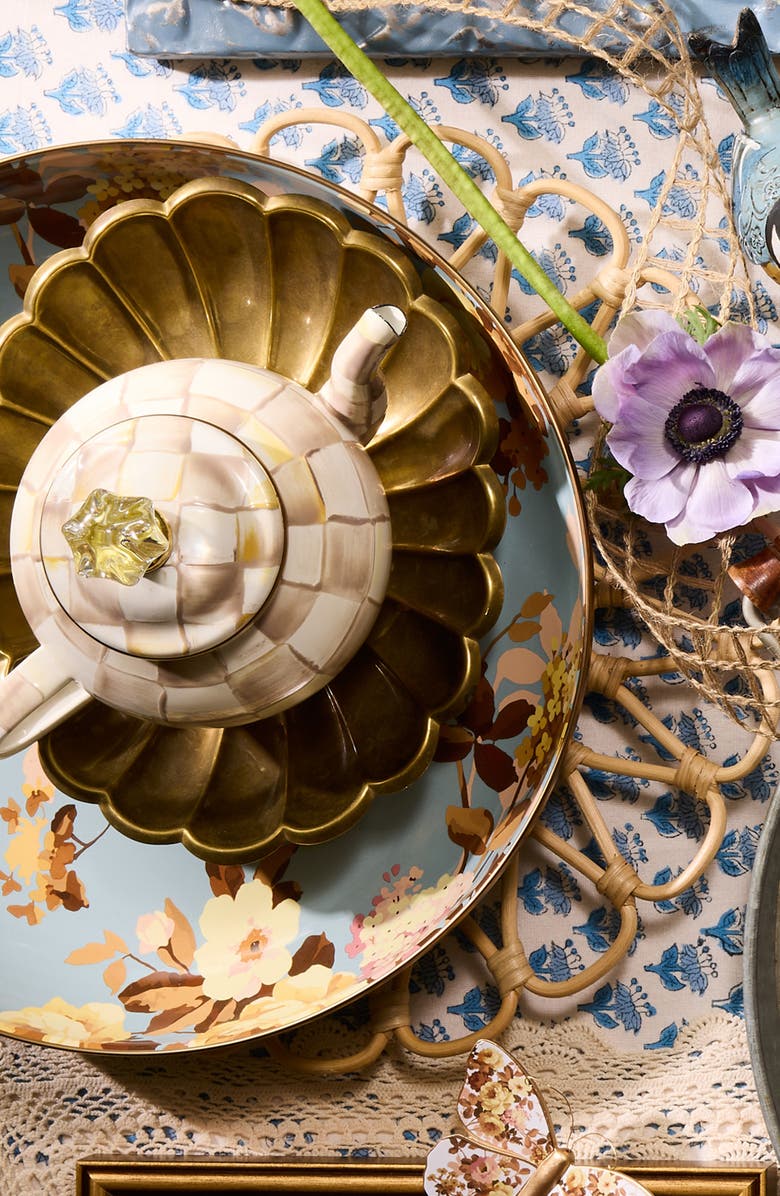 MACKENZIE CHILDS Wild Rose Slate Abundant Bowl, Alternate, color, Blue