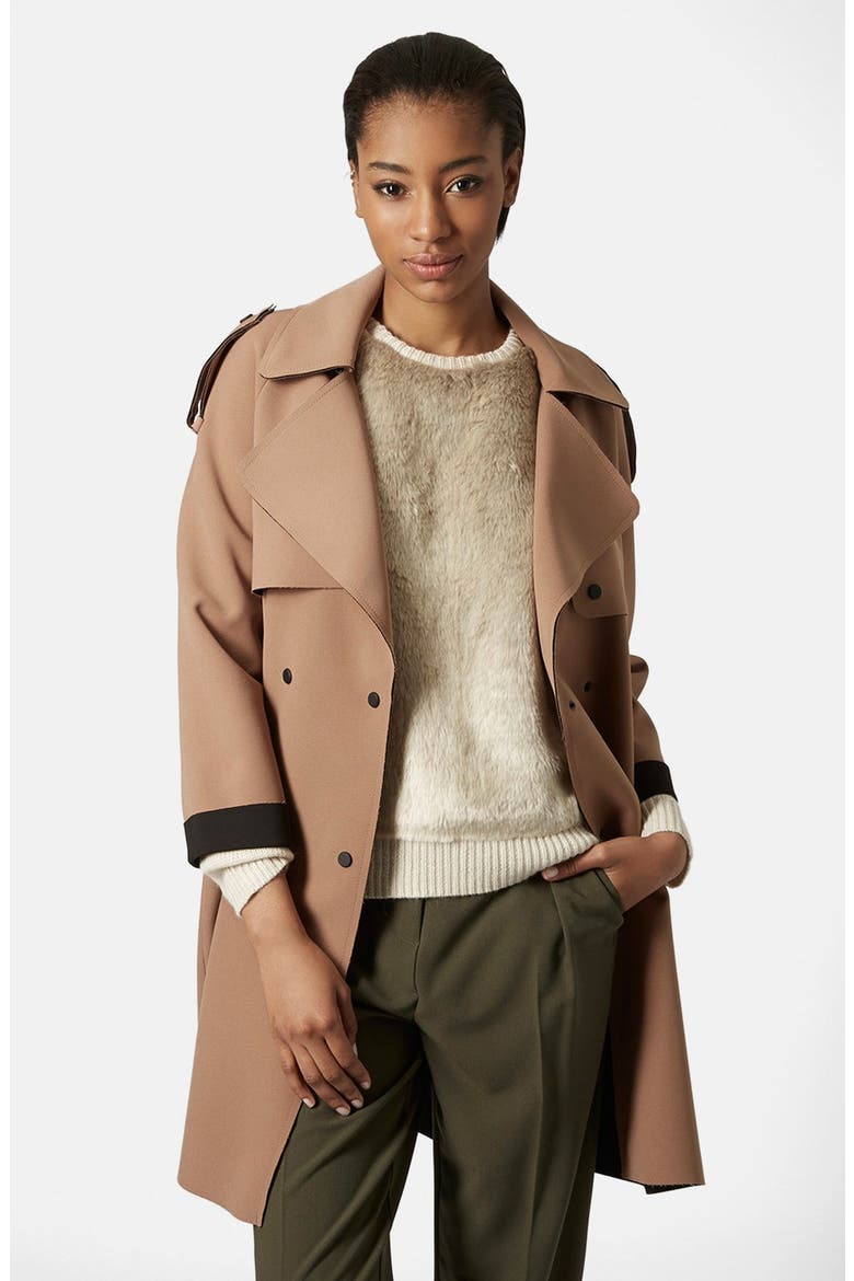 'LBonded' Trench Coat, Main, color, BROWN