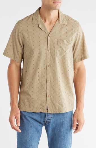 Lucky Brand Cotton Eyelet Camp Shirt