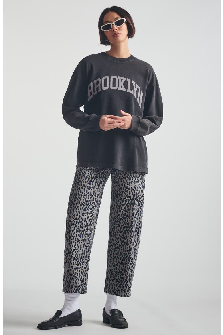Brooklyn Crewneck Sweatshirt, Alternate, color, BLACK